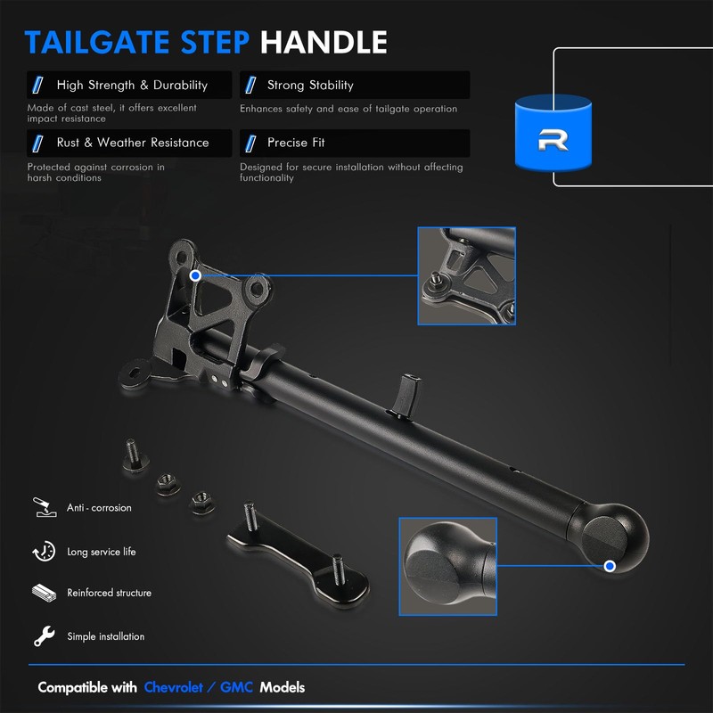 85116689 Auxiliary Tailgate Step Handle Fit for Chevy Silverado &