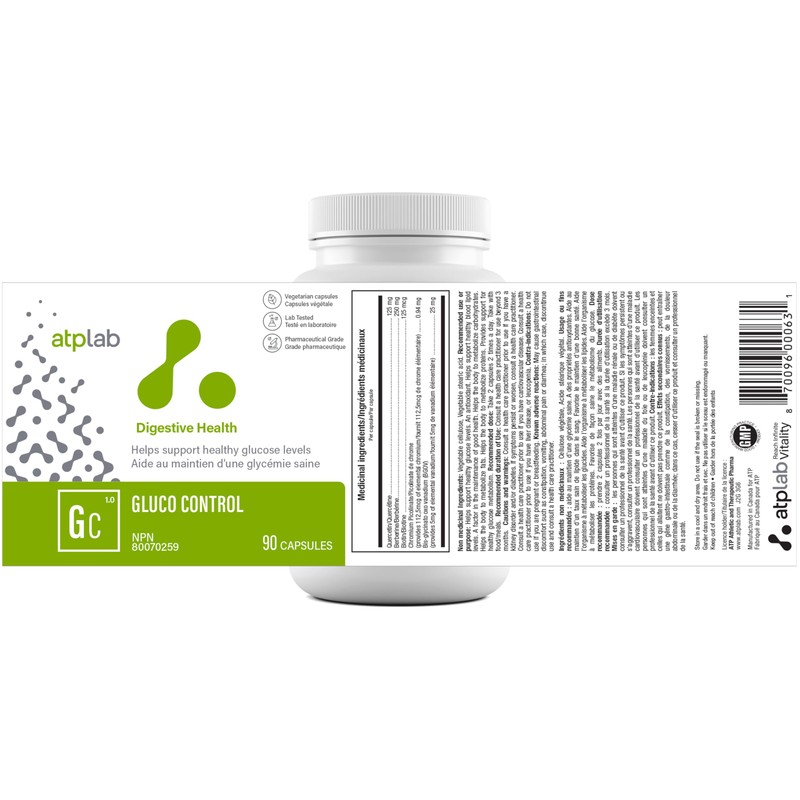 ATP LAB - Gluco Control 90 Capsules - Digestive Health