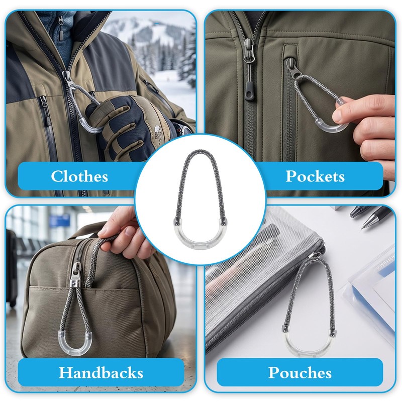 Glow in The Dark Zipper Pulls 20Pcs, Replacement Zipper Pulls,