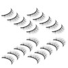 WOONEKY 10pairs Individual False Eyelashes Pack Short Natural False Lashes