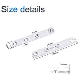 INCREWAY Door Hinge 360° Silver Rotating Heavy Duty Stainless Steel Furniture Hinge