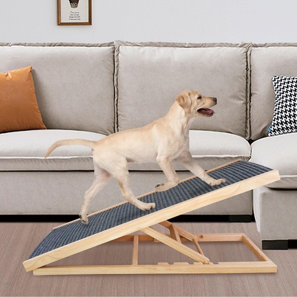 TREATLIFE HOME Pet Ramp for Small Dogs - Adjustable Non-Slip