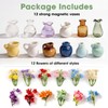 Cute Mini Vase Magnets for Fridge, Funny Small Ceramic Vase