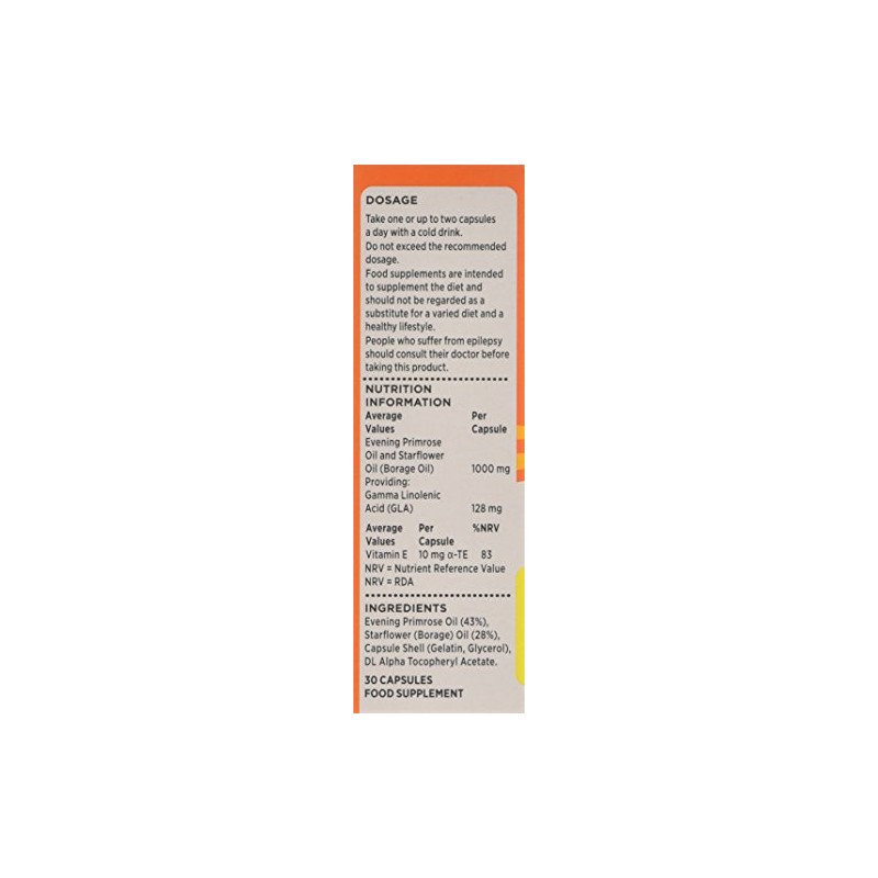 Seven Seas Evening Primrose Oil +1000 mg Starflower Oil Capsules,