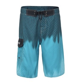 Unitop - Bañador para hombre con estampado hawaiano de secado rápido, azul, (Blazing Blue), 30