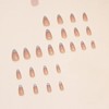 French Tip Press on Nails Medium Almond Fake Nails Nude