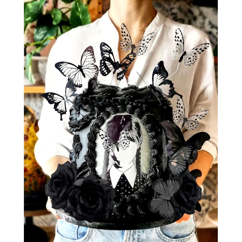JeVenis - Decoración gótica para tarta de cumpleaños con diseño