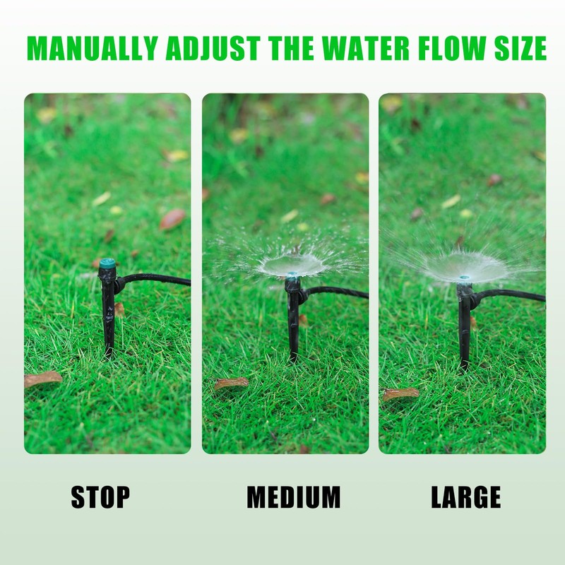 Drip Irrigation Emitters Sprayers for 1/4" Tubing, with Lock Barbed