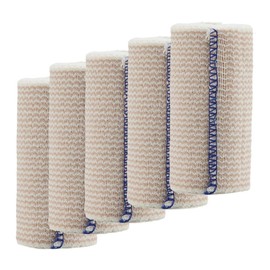 5 Rolls Elastic Bandage Wrap - Compression Bandage with Self Closure and Extra Clips,Latex Free Bandage for Sports,C