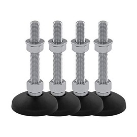 Schwaderer Machine Feet, Leveling Feet, Levelling Feet, Adjustable Height KF 60 (M16 x 50), Diameter 59 mm, Set of 4, Thread M16, Length 50 mm, Plastic/Steel, Thread of M8-M30