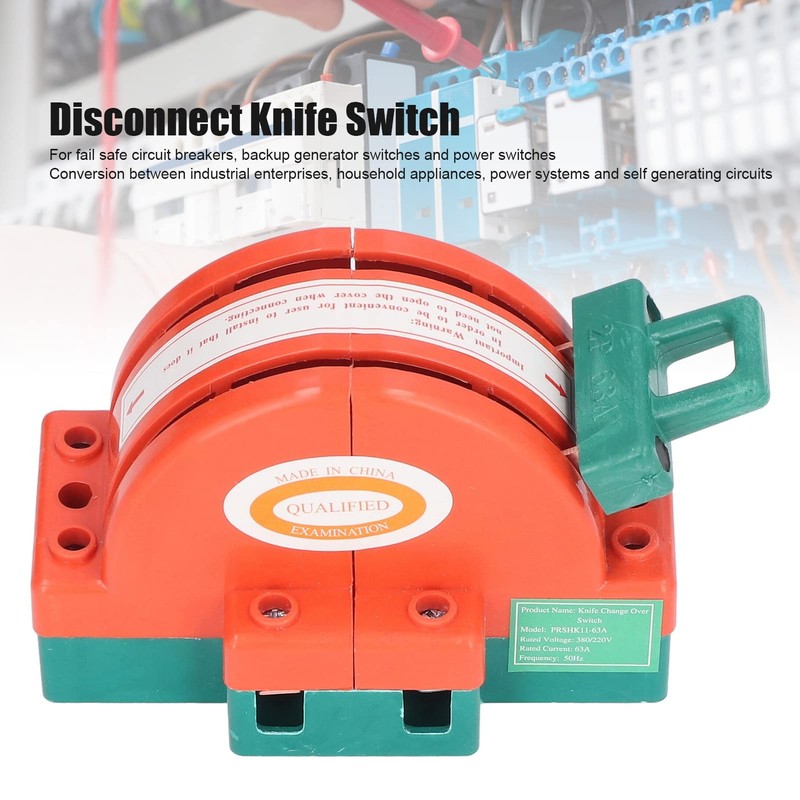 2 Pole 63A Disconnect Knife Switch - Bidirectional Electrical Double