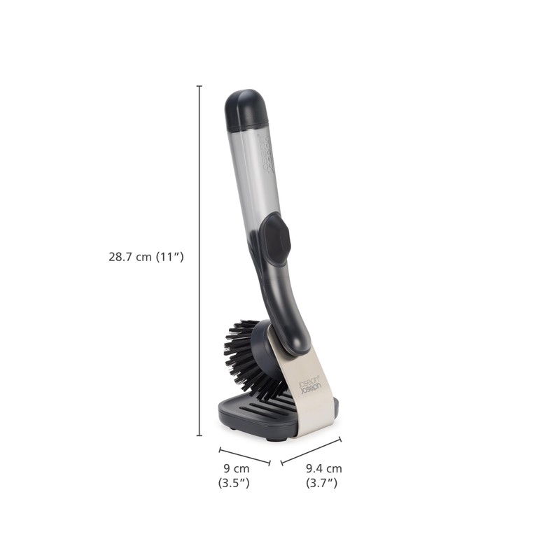 Joseph Joseph SinkTech Refillable Soap-Dispensing Dish Brush with Stainless Steel