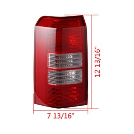 Astra Depot Left Taillight Assembly with 55W Bulb Replacement for 2008-2017 Jeep Patriot Outer Brake Turn Signal Reverse Tail Lamp Driver Side