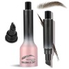 Brow Fection Angled Brush & Dip, Upgraded Microblading Eyebrow Pen, Waterproof Smudge Proof Liquid Eyebrow Hair Stroke Brush, Long Lasting Laminated Wild Brow Pen (Espresso)