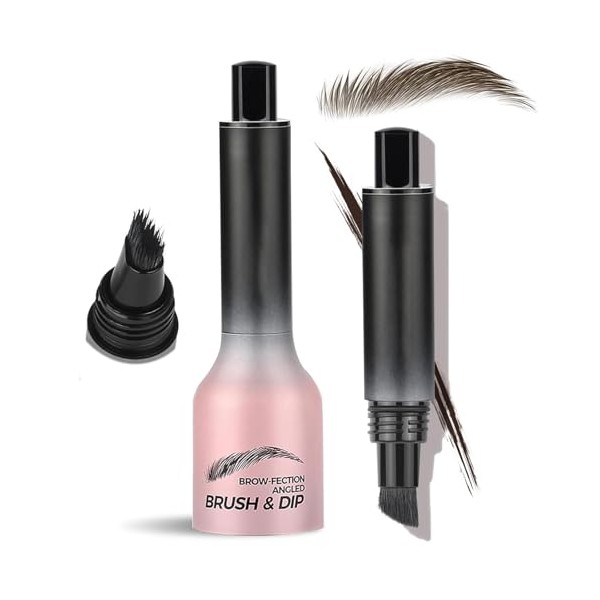 Brow Fection Angled Brush & Dip, Upgraded Microblading Eyebrow Pen,