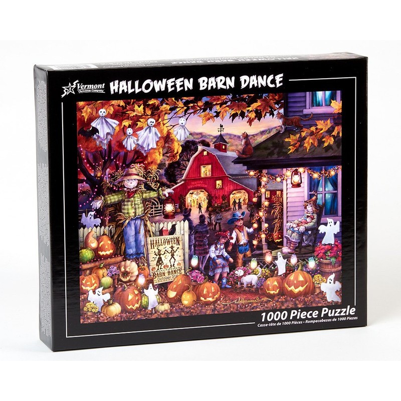 Vermont Christmas Company Halloween Barn Dance Jigsaw Puzzle 1000 Piece