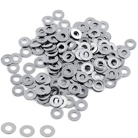 Flat Washer, Flat Washer, M4, Approximately 100 Piece Set, Spacer, Flat Washer, Round Shape, 304, Stainless Steel, Gasket Fasteners, For Screws, Rust Resistant, Furniture, Machinery, Repair, Parts,