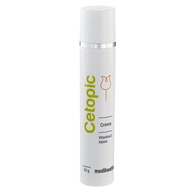 Cetopic Crema | Vitamina C, E, Ácido Hialuronico y Panthenol | Antiedad, Antioxidantes, Antimanchas | Para Manchas Oscuras en Cara, Cuello | Tubo con 