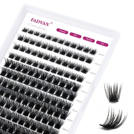 Cluster Lashes 144PCS Cluster Eyelash Extensions 8-16mm Mixed DIY Lash Extensions Wispy and Soft Lash Cluster Self-Application DIY Lashes at Home DHFD1