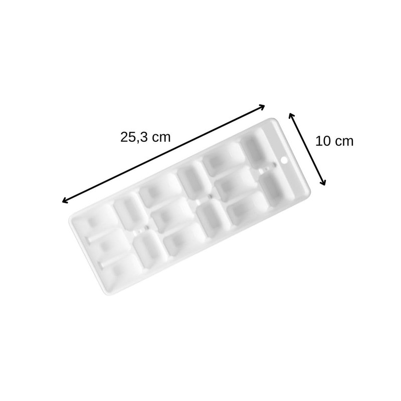 Fackelmann 19016 Plastic Ice Cube Tray for 15 Ice Cubes,