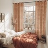 72 Inch Curtains,Sheer Semi Light Filtering Linen Terracotta Rust Boho