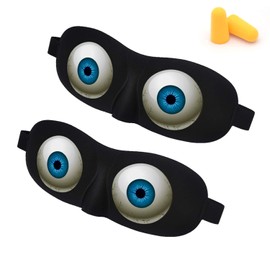Tphon Eye Sleep Mask Funny Blindfold for Women Men Kid, Upgraded 3D Contoured 100% Blackout Sleeping Mask with Adjustable Strap, Soft Night Blindfold Eye Shades for Travel Naps Shift Works Games