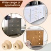Leikedun Furniture Knobs Wood Drawer Handle Wooden Knob with Screws