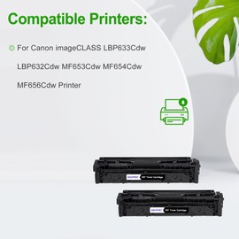 067 067H Toner Cartridge MF656Cdw Compatible Replacement Black for Canon 067 for Canon imageCLASS MF656Cdw LBP632Cdw MF653Cdw LBP633Cdw MF654Cdw Printer CRG-067 CRG067 Ink 2 Packs Black