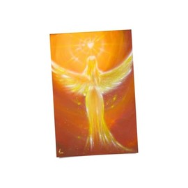 Poster for Bedroom, Angel Picture "The Heart Knows It" - Protected, Listen to You, Healing Light Picture with Heart Symbol, Spiritual Decoration (10 x 15 cm)