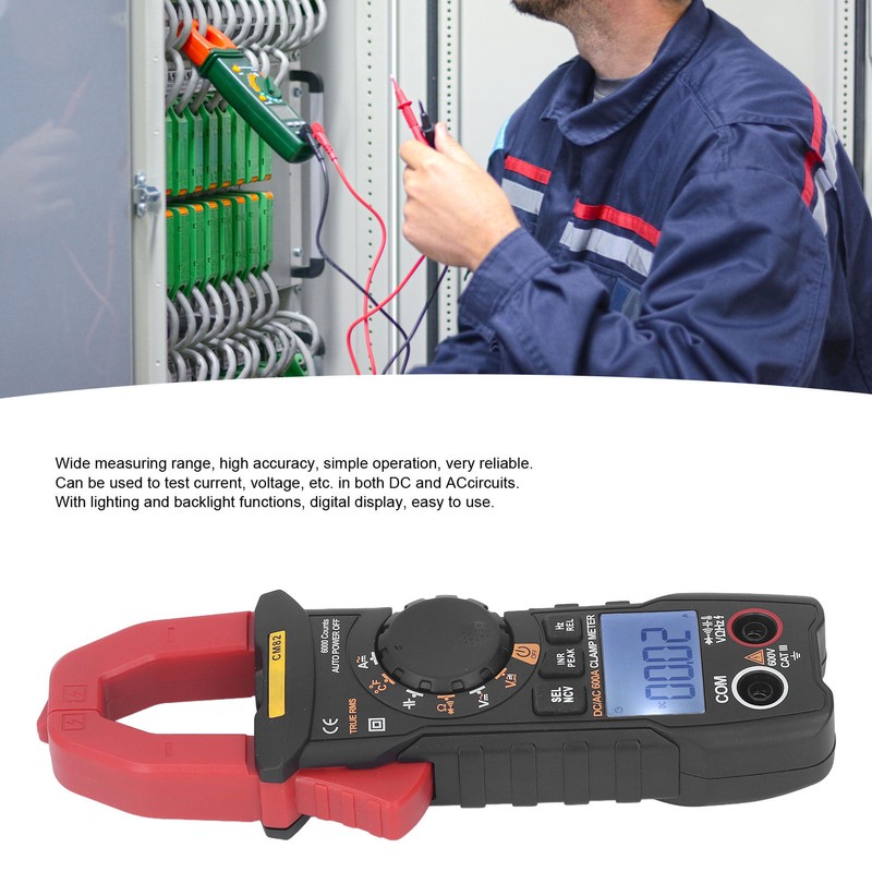 Clamp Meter Digital Display Multimeter Ammeter Voltmeter Tester for AC