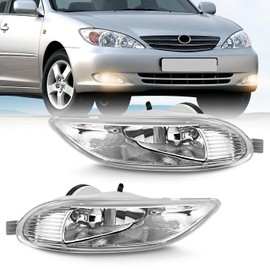 Nilight Fog Light Assembly Compatible with 2002 2003 2004 Toyota Camry 2005 2006 2007 2008 Corolla Lamp Replacement Clear Lens with 9006 12V 55W Bulbs