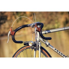 Gusti Studio Handlebar Tape Leather with Cork Fausto C. Road Bike, black, 200 cm