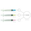 Plasdent Endodontic Endo Irrigation Syringes Combo Kit ( Yellow 27