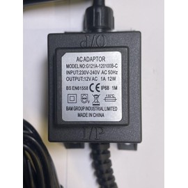 Replacement for 12V AC-AC ADAPTOR 12VAC 1A LINEAR TRANSFORMER POWER SUPPLY 5.5MM X 2.1MM 2.1