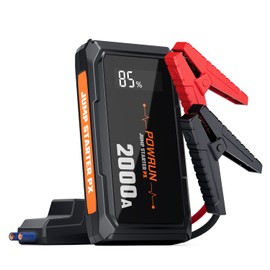 Powrun P-X Jump Starter, 2000A Portable Jump Box - Car Jump Starter Battery Pack for up to 6.0L Gas and 5.0L Diesel Engines, 12V Battery Jump Starter with Carry Bag