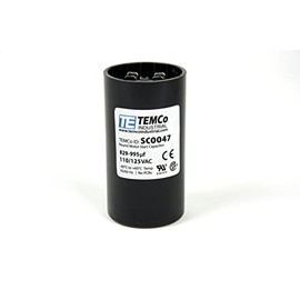 TEMCo 829-995 uF MFD CD60 Start Capacitor 110-125V AC Round | 50/60 Hz Motor Start Capacitor for HVAC, Compressor, Pump