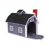 AmishToyBox.com Deluxe Wooden Mailbox, Post Mount, Dutch Barn Style (Dark