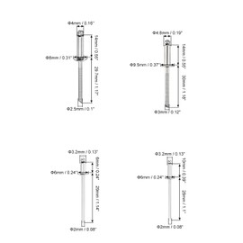 sourcing map 160Pcs 4 Sizes 304 Stainless Steel Open-End Dome-Head Blind Rivets Assortment Kit, Open-End Type Blind Rivets for DIY, Sheet Metal, Automotive Repairs, Furniture (Silver)
