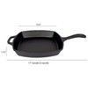 Jim Beam JB0217 10.5" Pre Seasoned Cast Iron Square Skillet