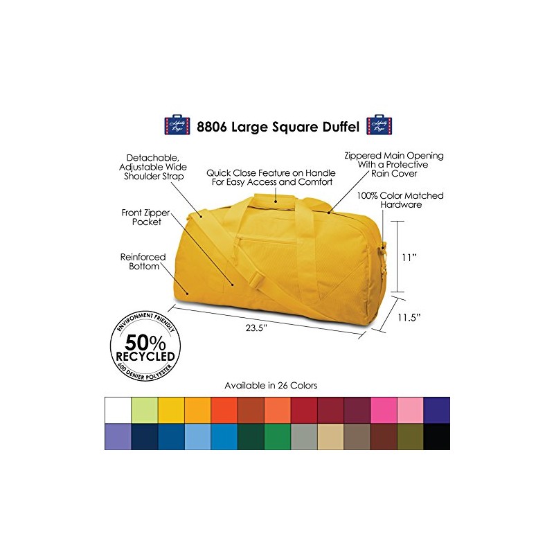 Liberty Bags Large Square Duffel (Orange)