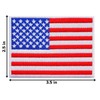 3.5x2.5 Inches American Flag Iron on Patch USA Flag Embroidered