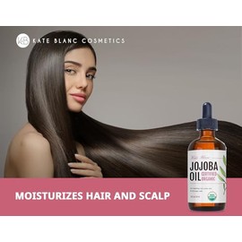 Jojoba Oil (4 oz), USDA Certified Organic, 100% Pure, Cold Pressed, Unrefined. Revitalizes Hair and Gives Skin a Radiant, Youthful Look. Great treatment for Face, Lips, Cuticles, Stretch Marks, Beard