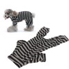 Dog Striped Pajamas Classic Black White Stripe Lightweight Full Coverage