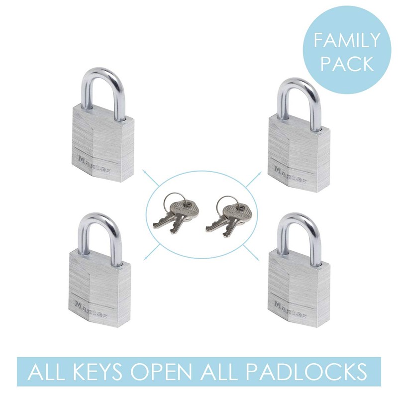 Master Lock Aluminium 20mm Padlock 3-Pin - Keyed Alike x