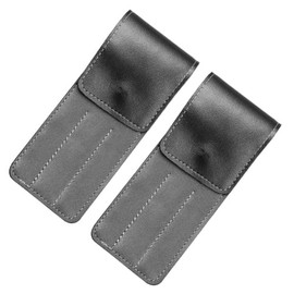 2 Pieces Tweezer Storage Bag Case PU Eyelash Tweezer Sleeve 3 Slots Eyelash Tweezer Bag Cover Case Lash Tweezer Case Eyelash Tweezer Carrying Bag Eyelash Tweezer Holder Pouch(Black)