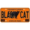 Black Cat Transylvania Aluminum Novelty Car License Plate