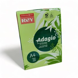 Rey Adagio A4 80gsm (500 Sheets) Kiwi Paper - for Laser, Copiers and Inkjet Printers - 1 Ream