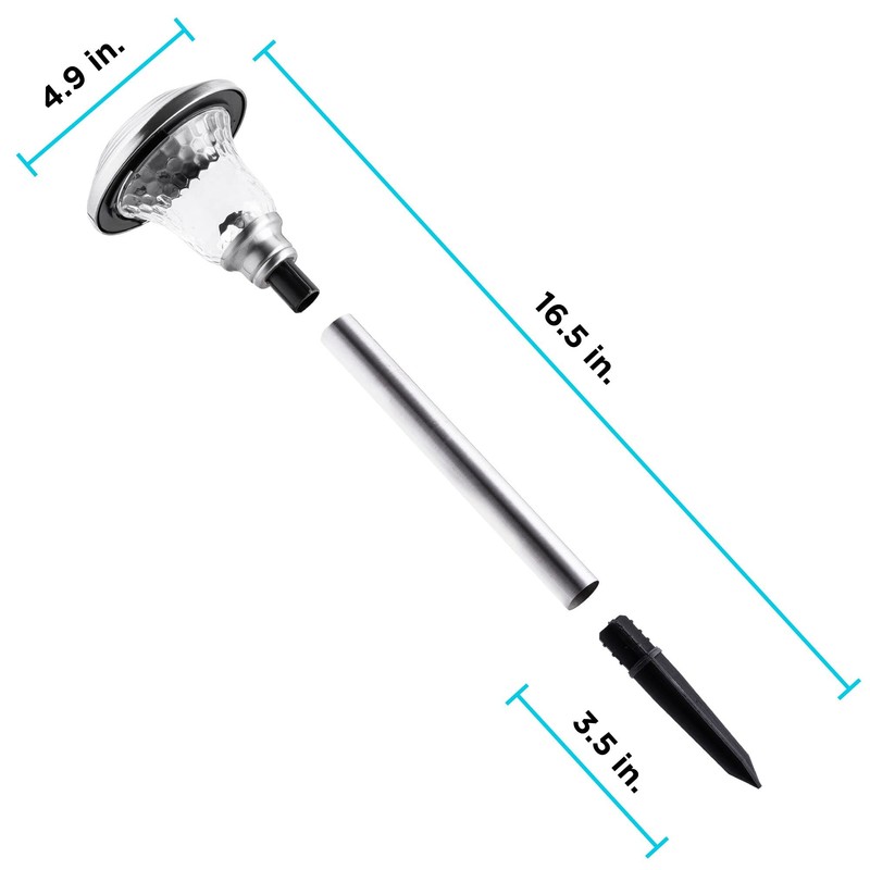 BLACK+DECKER Solar-Powered Outdoor Path Light - 8 Pack (BDSLPT8P)