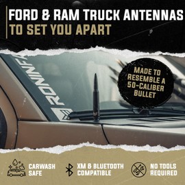 Ronin Factory Antenna for Ford F150 F250 F350 Ford Raptor Bronco Accessories Truck F-150 Accessories & Dodge RAM 1500 Anti Theft Short Replacement Antenna (SmartLock)