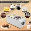 Dyna-Living Chocolate Melting Pot 2-Tanks Commercial Chocolate Tempering Machine Chocolate